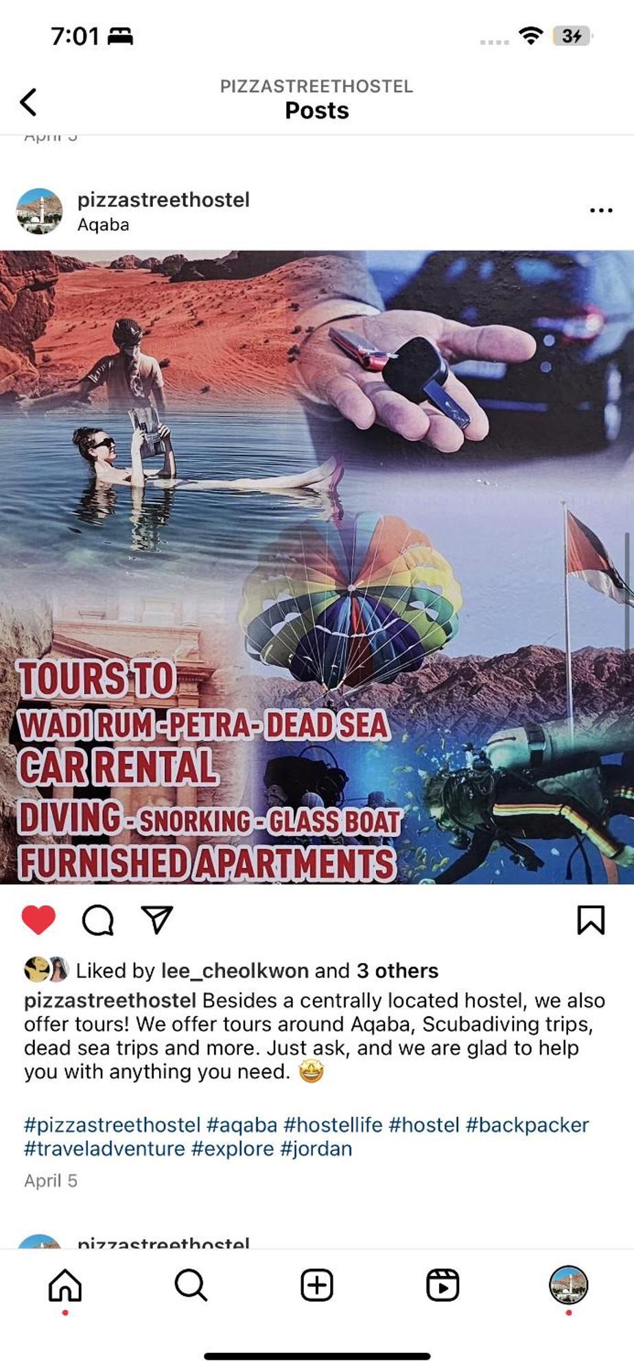 Pizza Street Hostel 亚喀巴 外观 照片